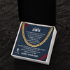 Cuban Link Necklace - To My Baseball Son, 1 Fan, Love Dad - Athlete's Gift Shop