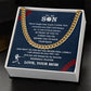 Cuban Link Necklace - To My Baseball Son - Athlete's Gift Shop