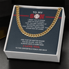 Cuban Link Necklace - To My Baseball Son, Achieve Anything, Your Home Base - Athlete's Gift Shop