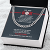 Cuban Link Necklace - To My Baseball Son, Achieve Anything, Your Home Base - Athlete's Gift Shop