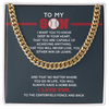 Cuban Link Necklace - To My Baseball Son, Achieve Anything, Your Home Base - Athlete's Gift Shop