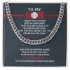 Cuban Link Necklace - To My Baseball Son, Achieve Anything, Your Home Base - Athlete's Gift Shop
