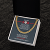 Cuban Link Necklace - To My Baseball Son, Achieve Anything, Your Home Base - Athlete's Gift Shop