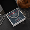Cuban Link Necklace - To My Baseball Son, Achieve Anything, Your Home Base - Athlete's Gift Shop