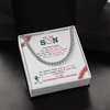 Cuban Link Necklace - To My Baseball Son, Centerfield And Back - Athlete's Gift Shop
