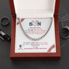 Cuban Link Necklace - To My Baseball Son, Centerfield And Back - Athlete's Gift Shop