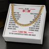 Cuban Link Necklace - To My Baseball Son, No Matter Where You Go - Athlete's Gift Shop