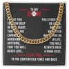 Cuban Link Necklace - To My Baseball Son, No Matter Where You Go - Athlete's Gift Shop