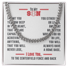 Cuban Link Necklace - To My Baseball Son, No Matter Where You Go - Athlete's Gift Shop