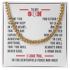 Cuban Link Necklace - To My Baseball Son, No Matter Where You Go - Athlete's Gift Shop