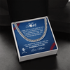 Cuban Link Necklace - To My Baseball Son, Win or Learn, Love Mom - Athlete's Gift Shop