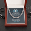 Cuban Link Necklace - To My Baseball Son, You are Capable (in Teal) - Athlete's Gift Shop