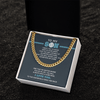 Cuban Link Necklace - To My Baseball Son, You are Capable (in Teal) - Athlete's Gift Shop