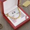 Cuban Link Necklace - To My Baseball Son, You are Loved, Always Home Base - Athlete's Gift Shop
