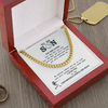 Cuban Link Necklace - To My Baseball Son, You Are Loved For Who You Are - Athlete's Gift Shop