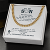 Cuban Link Necklace - To My Baseball Son, You Are Loved For Who You Are - Athlete's Gift Shop