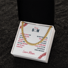 Cuban Link Necklace - To My Baseball Son, You are Loved, Love Mom - Athlete's Gift Shop