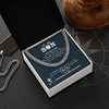 Cuban Link Necklace - To My Baseball Son, You Are Loved, To the Centerfield - Athlete's Gift Shop