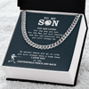 Cuban Link Necklace - To My Baseball Son, You Are Loved, To the Centerfield - Athlete's Gift Shop