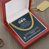Cuban Link Necklace - To My Baseball Son, You Are Loved, To the Centerfield - Athlete's Gift Shop
