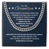 Cuban Link Necklace - To My Basketball Grandson, Always With You - Athlete's Gift Shop