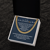 Cuban Link Necklace - To My Basketball Grandson, Always With You - Athlete's Gift Shop