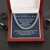 Cuban Link Necklace - To My Basketball Grandson, Always With You - Athlete's Gift Shop