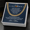 Cuban Link Necklace - To My Basketball Son, Win or Learn, Love Mom - Athlete's Gift Shop