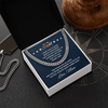 Cuban Link Necklace - To My Basketball Son, Win or Learn, Love Mom - Athlete's Gift Shop
