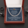 Cuban Link Necklace - To My Basketball Son, Win or Learn, Love Mom - Athlete's Gift Shop