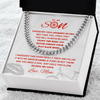 Cuban Link Necklace - To My Cycling Son, Enjoy the Ride, Love Mom - Athlete's Gift Shop