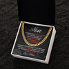 Cuban Link Necklace - To My Cycling Son, Life is a Journey, Love Mom - Athlete's Gift Shop