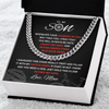 Cuban Link Necklace - To My Cycling Son, Life is a Journey, Love Mom - Athlete's Gift Shop