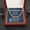 Cuban Link Necklace - To My Football Grandson, Always Have a Home Field - Athlete's Gift Shop