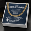 Cuban Link Necklace - To My Football Grandson, Always Have a Home Field - Athlete's Gift Shop