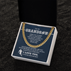 Cuban Link Necklace - To My Football Grandson, Always Have a Home Field - Athlete's Gift Shop