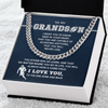 Cuban Link Necklace - To My Football Grandson, Always Have a Home Field - Athlete's Gift Shop