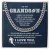 Cuban Link Necklace - To My Football Grandson, Always Have a Home Field - Athlete's Gift Shop