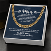 Cuban Link Necklace - To My Football Man, Love to the End Zone - Athlete's Gift Shop