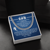 Cuban Link Necklace - To My Football Son, Stay Strong, Love Mom - Athlete's Gift Shop