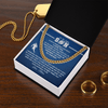 Cuban Link Necklace - To My Football Son, Stay Strong, Love Mom - Athlete's Gift Shop