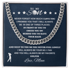 Cuban Link Necklace - To My Golf Son, 1 Fan, Love Mom - Athlete's Gift Shop