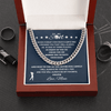 Cuban Link Necklace - To My Golf Son, 1 Fan, Love Mom - Athlete's Gift Shop
