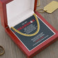 Cuban Link Necklace - To My Grandson, Achieve Anything, Home Base - Athlete's Gift Shop