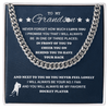 Cuban Link Necklace - To My Hockey Grandson, Always With You - Athlete's Gift Shop