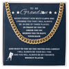 Cuban Link Necklace - To My Hockey Grandson, Always With You - Athlete's Gift Shop