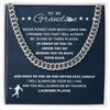 Cuban Link Necklace - To My Lacrosse Grandson, Always With You - Athlete's Gift Shop