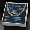 Cuban Link Necklace - To My Lacrosse Grandson, Always With You - Athlete's Gift Shop