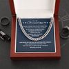 Cuban Link Necklace - To My Soccer Grandson, Always Be With You - Athlete's Gift Shop