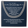 Cuban Link Necklace - To My Soccer Grandson, Always Be With You - Athlete's Gift Shop